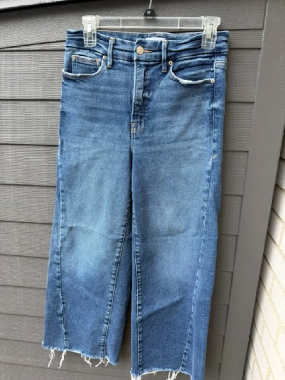 Good American Palazzo Crop Jeans Sz 27